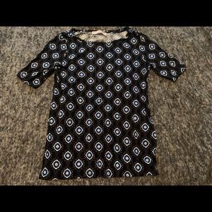 Loft short sleeve geometric pattern